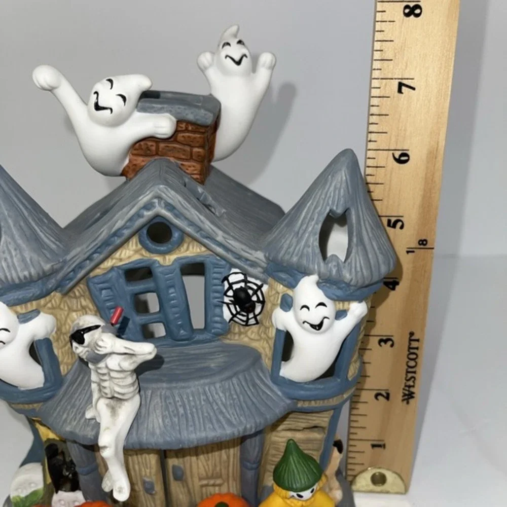 Partylite Halloween Haunted House Ghost Tealight Candle/s Holder P7311‎ RETIRED - Picture 15 of 16